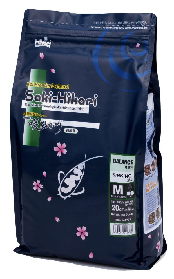 Saki Hikari Balance Sinking M Koi Voer 3Kg - Medium Korrels voor Gezondheid & Helder Water