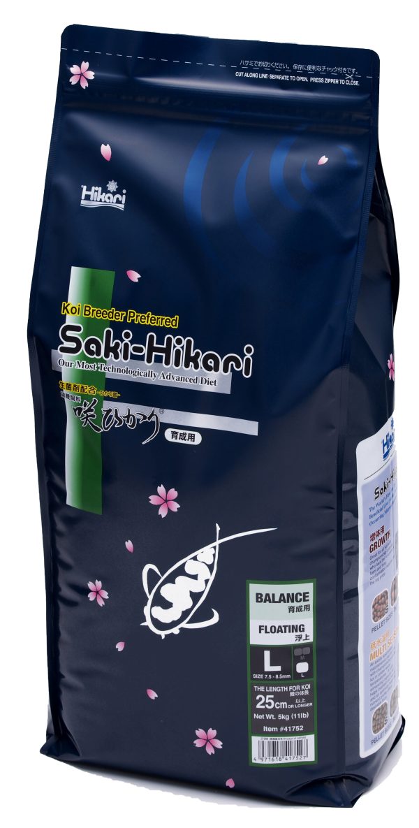 Saki Hikari Balance L Koivoer 5Kg - Grote Korrels met Probiotica voor Koi Gezondheid & Groei