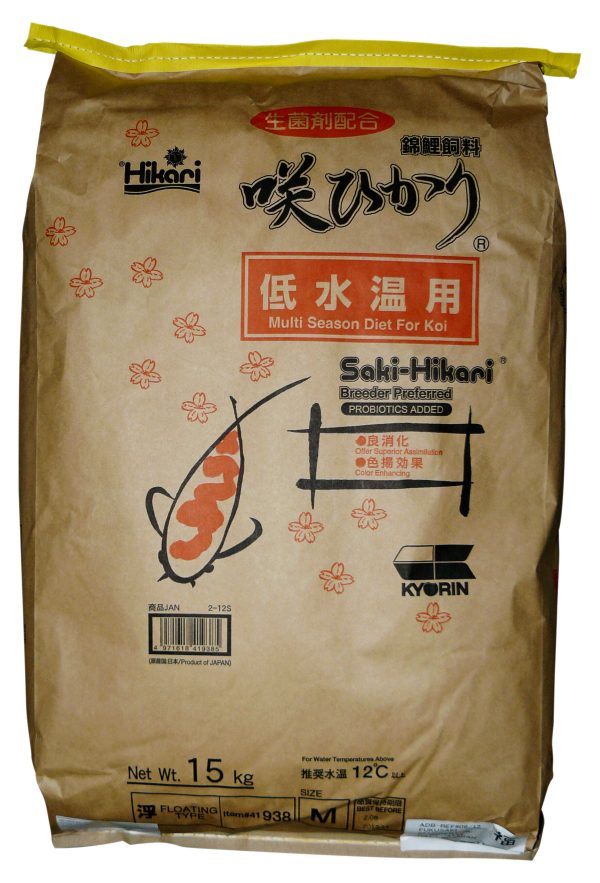 Saki Hikari Multi Season Koi-Voer L - Probiotisch & Geschikt voor Elk Seizoen - 15 kg