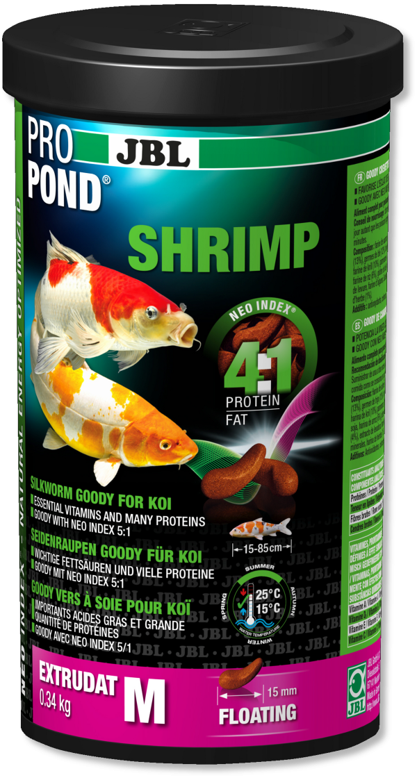 JBL Propond Shrimp M Premium Vijvervoer 0,34kg - Voor Koi 15-85cm met Spirulina & Krill